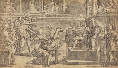 Szent Péter és Szent Pál vértanúsága, kb. 1527. alkotó: Giovanni Jacopo Caraglio