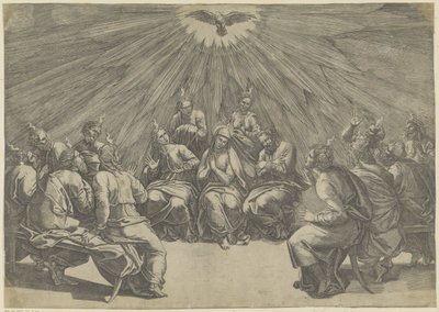 A Szentlélek kiáradása pünkösd alkotó: Giovanni Jacopo Caraglio