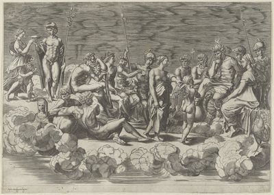 Istenek gyűjteménye az Olympuson alkotó: Giovanni Jacopo Caraglio