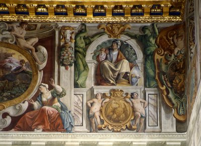 Részlet a palotaterem freskójából, Quirinal palota, Róma alkotó: Giovanni Lanfranco