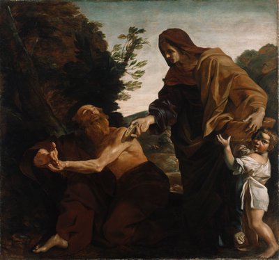 Illés kenyeret kap Sarepta özvegyétől, 1621-24 alkotó: Giovanni Lanfranco