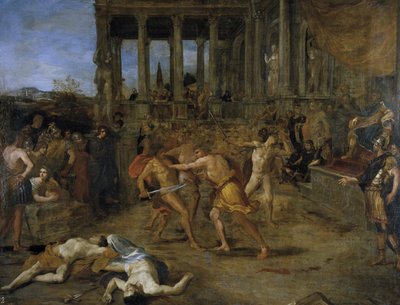 Gladiátor harcok alkotó: Giovanni Lanfranco