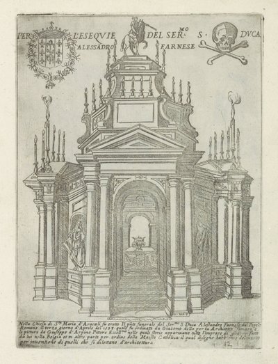 Alessandro Farnese temetkezési emlékműve a római Santa Maria in Aracoeliban Per l