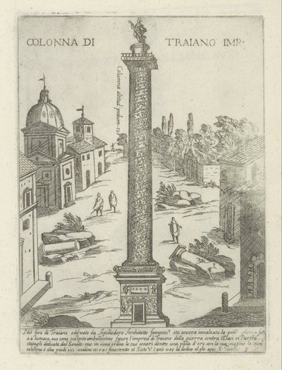 Traianus-oszlop Rómában Colonna di Traiano imp. (cím a tárgyon) Modern és ókori műemlékek és épületek Rómában (sorozat címe) Ornamenti di fabriche antichi et modern dell