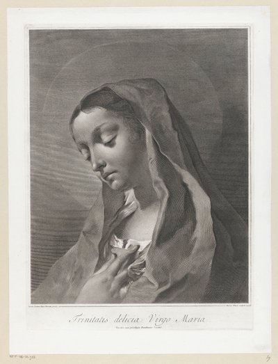 Maria Szűz Mária (cím a tárgyon) alkotó: Giovanni Marco Pitteri