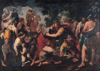 Ézsau és Jákob találkozása, 1636-1641 alkotó: Giovanni Maria Bottala