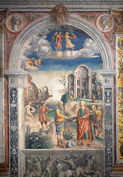 Giovanni Maria Falconetto (1468-1535) freskója, Zodiákus csarnoka, Palazzo D