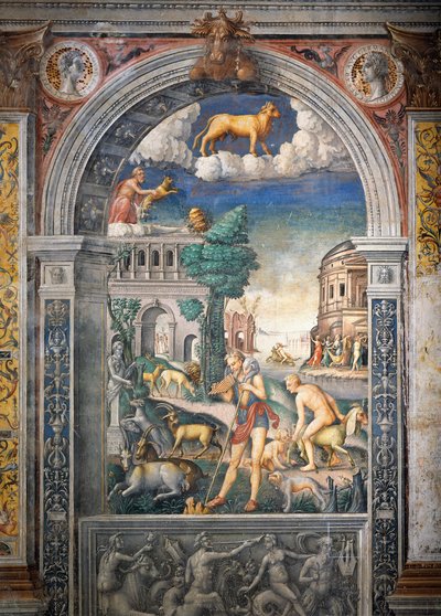 Giovanni Maria Falconetto (1468-1535) freskója, Zodiákus csarnoka, Palazzo D