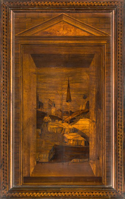 Lignaean Kanonikus Kórus, Giovanni Maria Platina intarzia 1484, Superior Stall alkotó: Giovanni Maria Platina