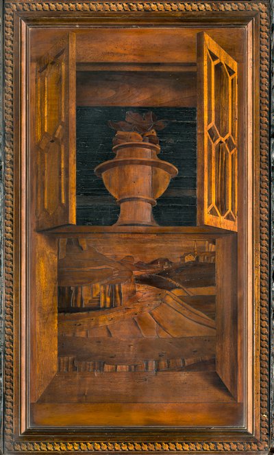 Lignaean Kanonikus Kórus, Giovanni Maria Platina intarzia 1484, Superior Stall alkotó: Giovanni Maria Platina
