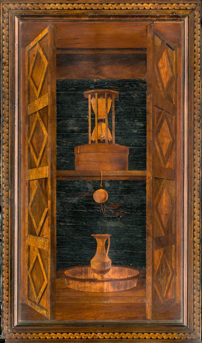 Lignaean Kanonikus Kórus, Giovanni Maria Platina intarzia 1484, Superior Stall alkotó: Giovanni Maria Platina