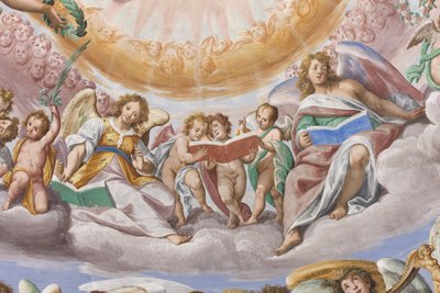 Angyalok és putti éneklés (3496733 részlet) alkotó: Giovanni Mauro della Rovere