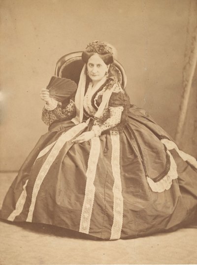 [La Comtesse ventilátorral ülve], 1860-as évek. alkotó: Giovanni Morotti