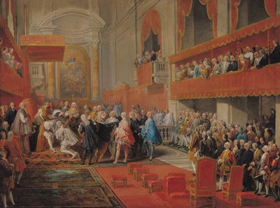 Paul-Hippolyte de Beauvillers (1684-1776) Saint-Aignan hercege 1732-ben, 1752 körül bemutatta a Szentlélek-rendet Vaini hercegnek alkotó: Giovanni Paolo Pannini