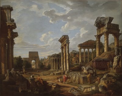 A Forum Romanum capriccioja, 1741 alkotó: Giovanni Paolo Pannini