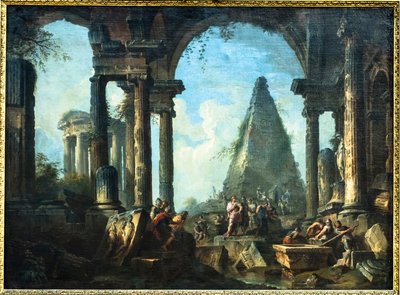 Nagy Sándor Akhilleusz sírja előtt alkotó: Giovanni Paolo Pannini or Panini
