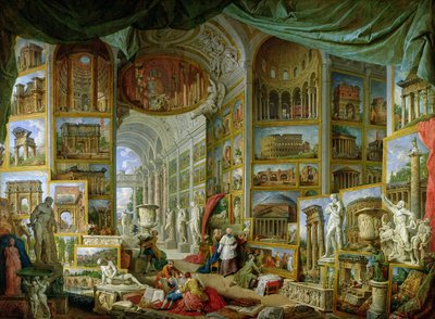 Az ókori Róma látképeinek galériája alkotó: Giovanni Paolo Pannini