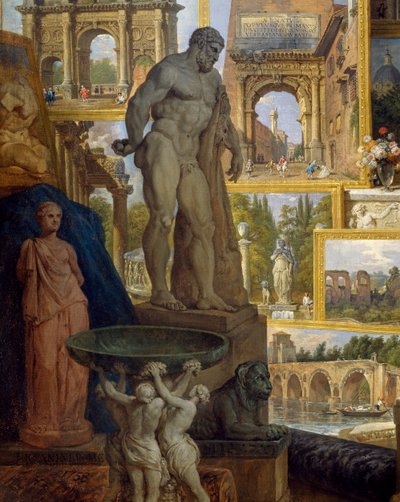 Az ókori Róma látnivalóinak galériája, de Canillac apát megbízásából alkotó: Giovanni Paolo Pannini
