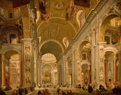 A Szent Péter-bazilika belseje alkotó: Giovanni Paolo Pannini