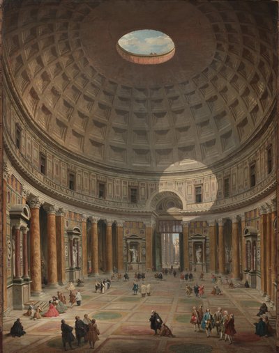 A Pantheon belseje, Róma, 1747 alkotó: Giovanni Paolo Pannini