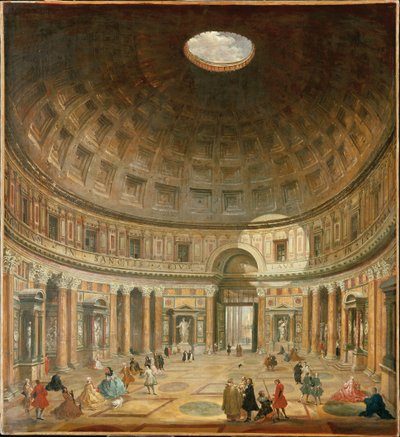 A Pantheon belseje, Róma alkotó: Giovanni Paolo Pannini