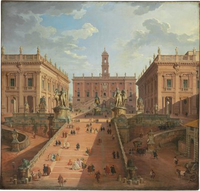 Kilátás a Campidoglio-ra, Róma, 1750 alkotó: Giovanni Paolo Pannini