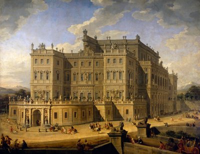 Kilátás a Rivoli-kastélyra alkotó: Giovanni Paolo Pannini