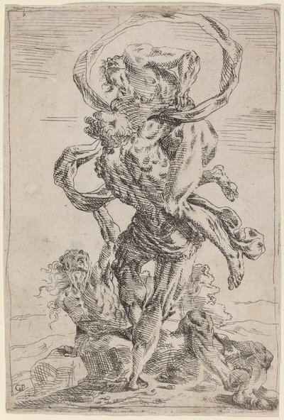 Herkules és Antaeus alkotó: Giovanni Pietro Possenti