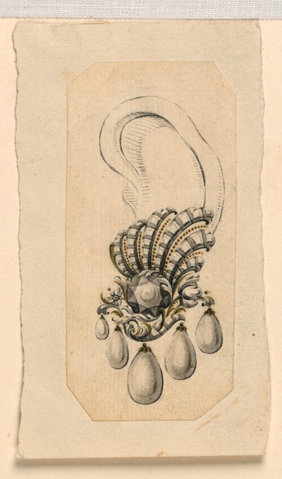 Fülbevaló kialakítása alkotó: Giovanni Sebastiano Meyandi