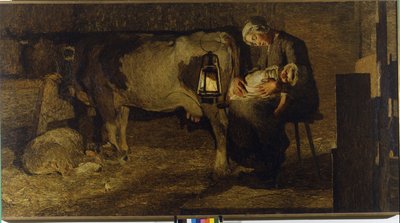 Mindkét anya. Giovanni Segantini (1858 - 1899) festménye. 1889. H/T, 157x280 cm. Civica Modern Művészeti Galéria, Milánó. alkotó: Giovanni Segantini