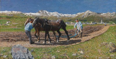 Szántás alkotó: Giovanni Segantini