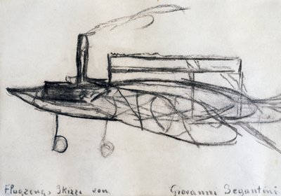 Repülőgép vázlat alkotó: Giovanni Segantini