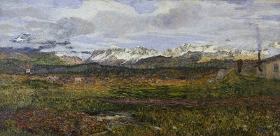 Táj Maloja-n vagy visszatérés szülővárosába alkotó: Giovanni Segantini