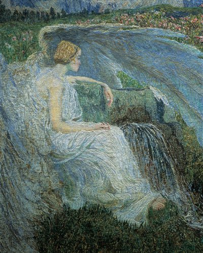 Szerelem az élet forrásánál vagy Szerelmesek az élet forrásainál, Giovanni Segantini, részlet alkotó: Giovanni Segantini