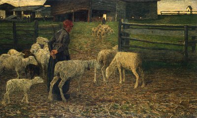 Return to fold, Giovanni Segantini (1858-1899) alkotó: Giovanni Segantini