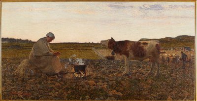 A szomorú óra (festmény alkotó: Giovanni Segantini