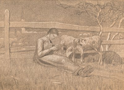 A pásztorlány, 1888 alkotó: Giovanni Segantini