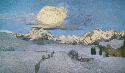 Az Alpok triptichonja, halál, 1898 körül, Giovanni Segantini (1858-1899), olaj, vászon alkotó: Giovanni Segantini
