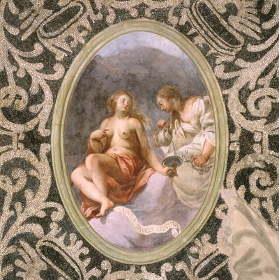 Női alakok, a barlang mennyezete alkotó: Giovanni Stefano Danedi