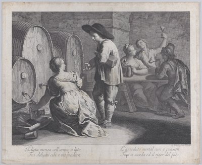 Egy pultoslány töltőbögrék..., 1760-70. alkotó: Giovanni Volpato