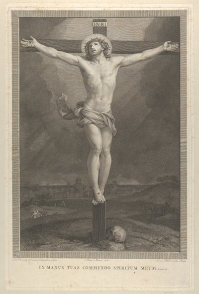 A kereszten megfeszített Krisztus, a tövénél koponya, kb. 1770-1803. alkotó: Giovanni Volpato