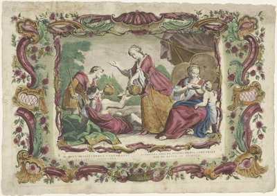 Laven Dorstigenből III. a testi irgalmasság munkája / Later work of corporal Mercy (...) (cím a tárgyon) De spirituele werken van barmhartigheid (sorozat címe) alkotó: Giovanni Volpato