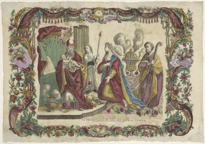 Christus in de tempel bemutatója Urunk bemutatása a templomban / Presentatio Domini nostri Jesu Christi in Templo (cím a tárgyon) alkotó: Giovanni Volpato