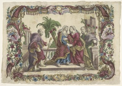 Látogatás La visitacion de nuestra señora / B. Marie V. látogatása Szent Erzsébetnél (sorozat címe) alkotó: Giovanni Volpato