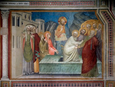 Lázár feltámasztása (freskó alkotó: Giovanni da Milano