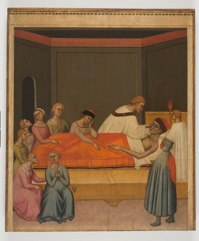 Extreme Unction, c.1360 (tempera a panelen) alkotó: Giovanni del Biondo dal Casentino