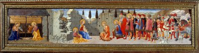 A mágusok születése és imádása. Giovanni Di Francesco (1412-1459) festménye Ec. Ital alkotó: Giovanni di Francesco del Cervelliera