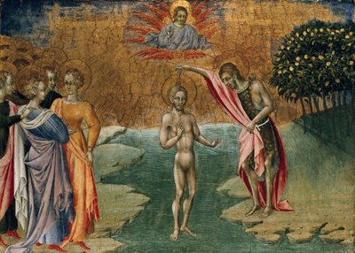Krisztus megkeresztelkedése, 1460 alkotó: Giovanni di Paolo