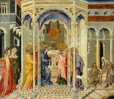 Krisztus bemutatása a templomban, 1435 körül alkotó: Giovanni di Paolo di Grazia