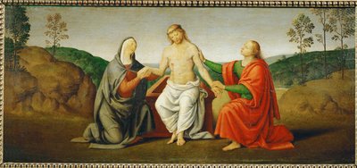 A halott Krisztust Szűz Mária és Szent János apostol támogatta ... alkotó: Giovanni di Pietro (c.1450 1529) (studio of)
